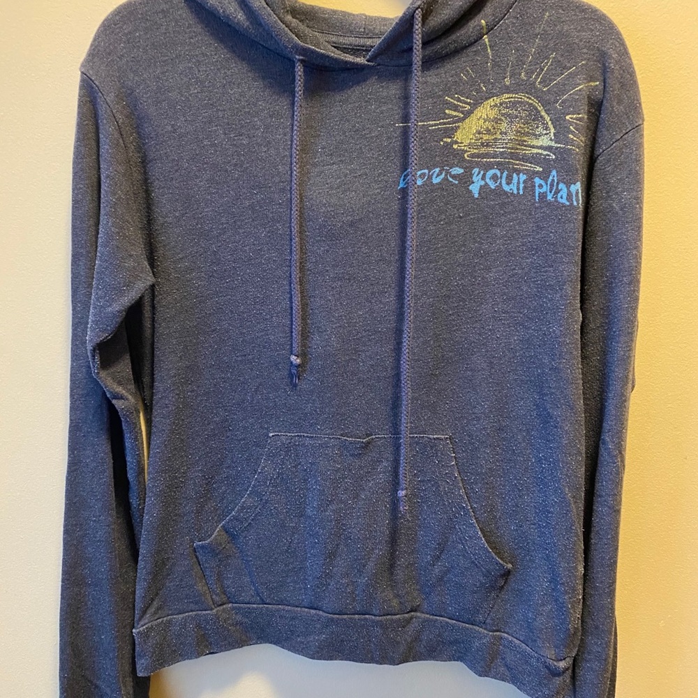 FOREVER21 GRAY HOODIE LOVE YOUR PLANET